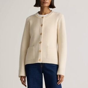 Quince Mongolian Cashmere Structured Cardigan Small